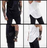 Bodybuilding Stringer Tank Top with hooded Mens Gyms Clothing Fitness Mens Sleeveless Vests Cotton Singlets Muscle Tankops
