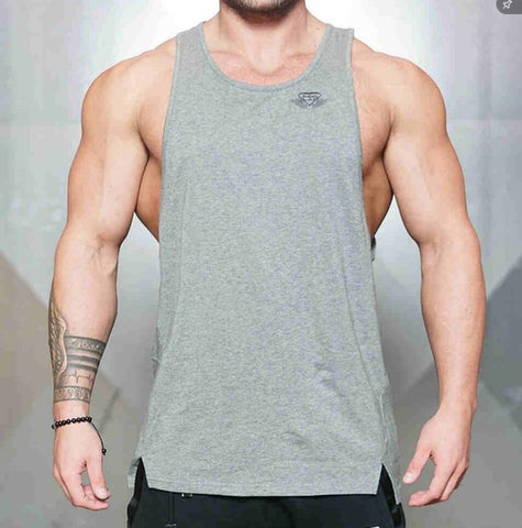 2018 Gyms Brand Clothes body engineers Men's Singlets vest casual Gyms fitness men Bodybuilding loose cotton tank tops