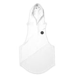 Bodybuilding Stringer Tank Top with hooded Mens Gyms Clothing Fitness Mens Sleeveless Vests Cotton Singlets Muscle Tankops