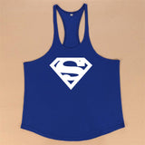 New Arrivals Bodybuilding stringer tank top Superman Gyms sleeveless t shirt men Fitness Vest Singlet sportswear workout tanktop