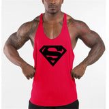 New Arrivals Bodybuilding stringer tank top Superman Gyms sleeveless t shirt men Fitness Vest Singlet sportswear workout tanktop