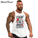 New 2018 fashion cotton  sleeveless shirts tank top men Fitness shirt mens singlet  Bodybuilding Plus size gymvest fitness men