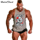 New 2018 fashion cotton  sleeveless shirts tank top men Fitness shirt mens singlet  Bodybuilding Plus size gymvest fitness men