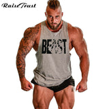 New 2018 fashion cotton  sleeveless shirts tank top men Fitness shirt mens singlet  Bodybuilding Plus size gymvest fitness men