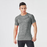 2018 Summer Men T Shirt Bodybuilding Fitness Singlets Shirts Clothes Blue O-Neck Short Sleeve Streetwear T-shirt Tops Hip Hop